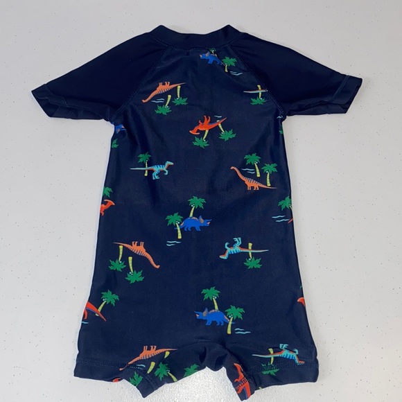 Old Navy Baby Boy Dinosaur One Piece Short Sleeve Summer Swimsuit 6-12 Months - Picture 6 of 8